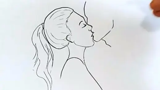 接吻的画法，很多电影中都经常出现的镜头