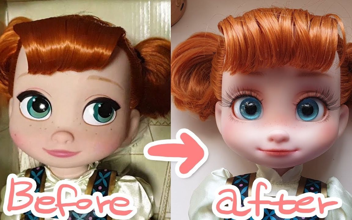 【重新绘画】迪士尼小安娜玩偶 | CUSTOM DOLL REPAINT | WAY A哔哩哔哩bilibili