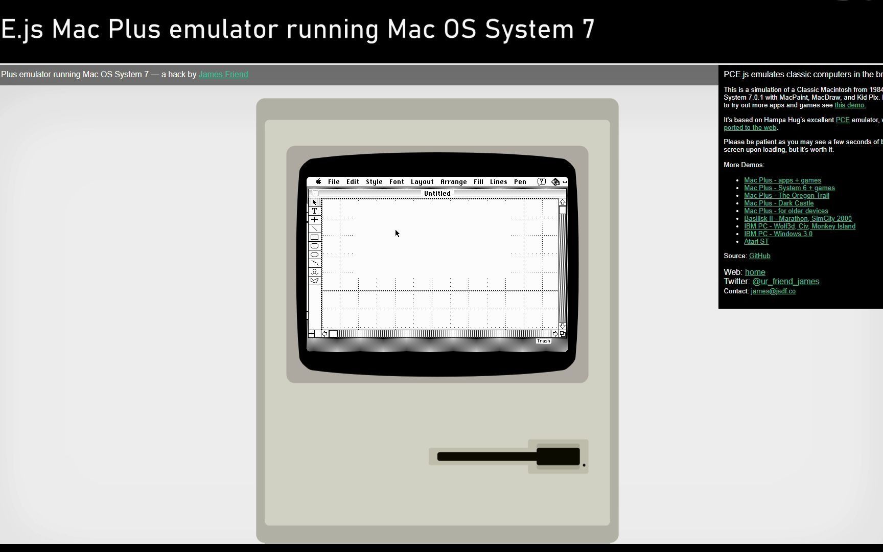 pce mac plus emulator