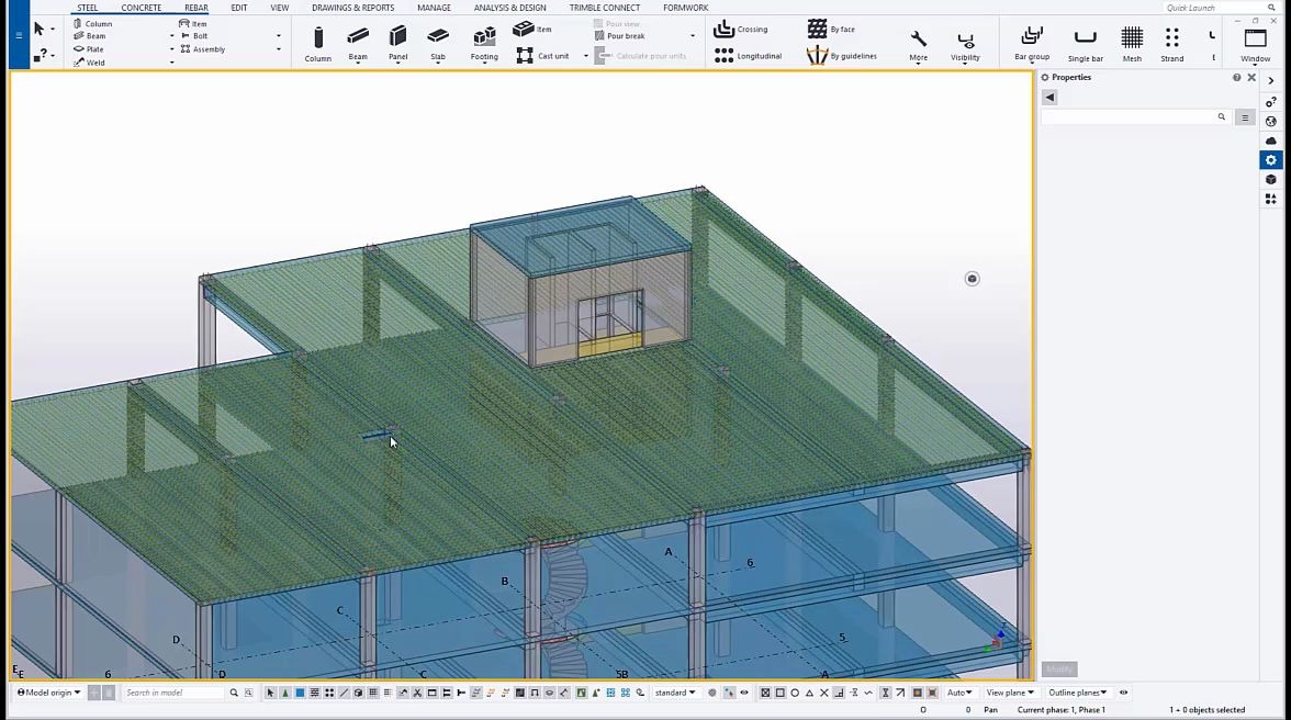 Rebar Elearning 5 | Tekla 2020给楼板配筋