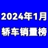 2024年1月轿车销量榜