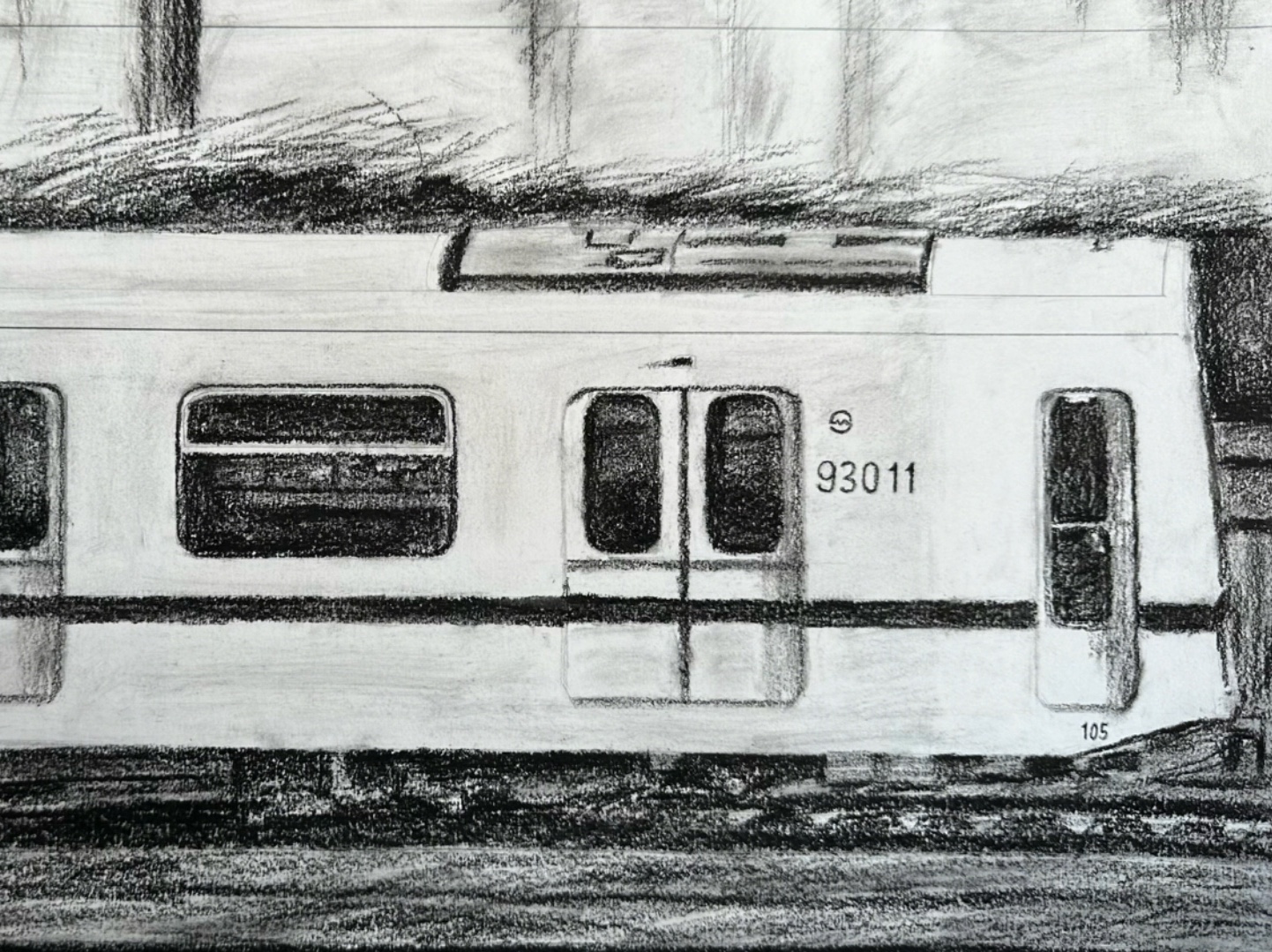 上海地铁绘画作品27，老老八105