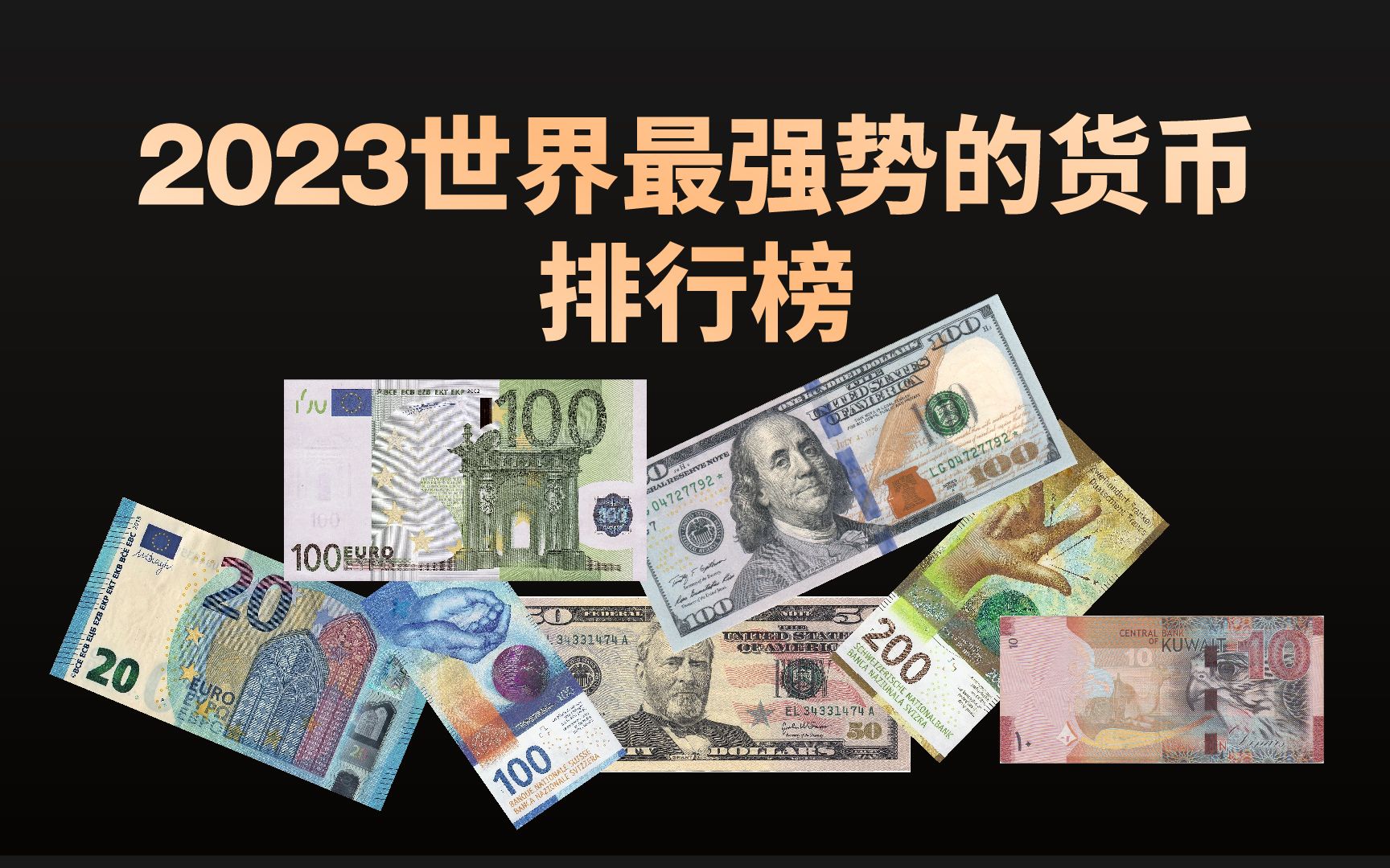 2023世界上最强势的货币排行榜，世界钱币大鉴赏