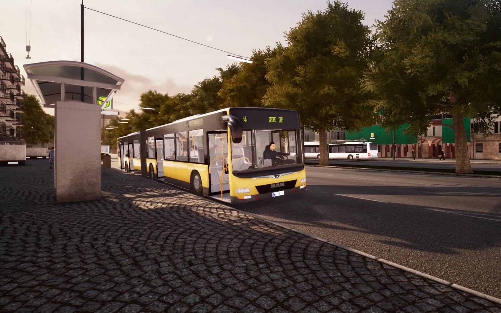 巴士模拟18 驾驶man lions city a40 4门版于反方向4路试运营 bus