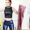 【紧身皮裤试穿】Metallic Look Leather Leggings by Sleekcheek - Try On and (3 pairs
