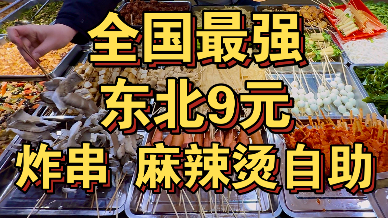 全国最强！东北9元炸串麻辣烫自助