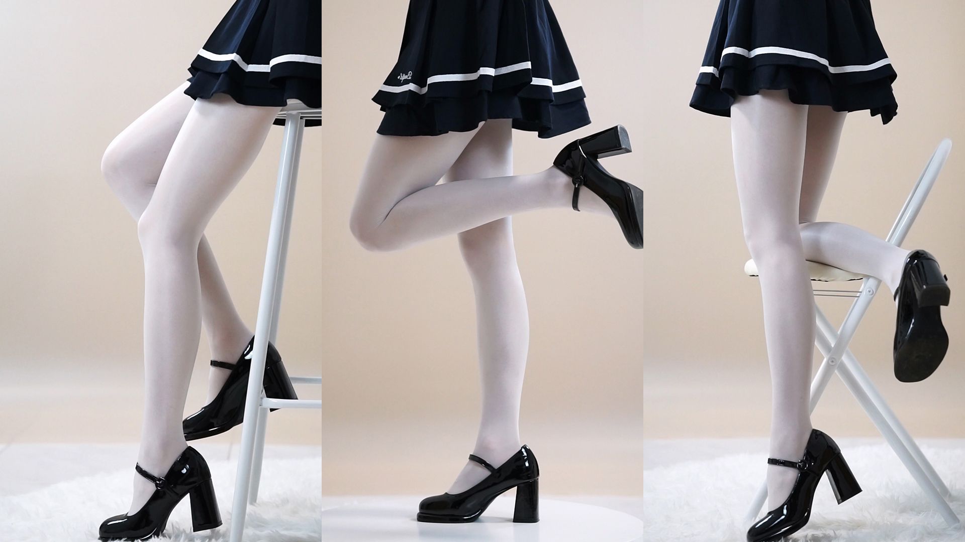 蓝白色jk裙配白袜 | 花絮转正的短片