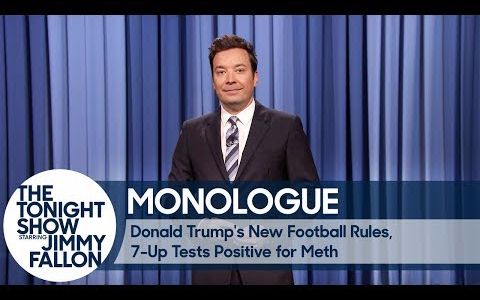 【吉米肥伦今夜秀】donald trump"s new football rules, 7-up meth