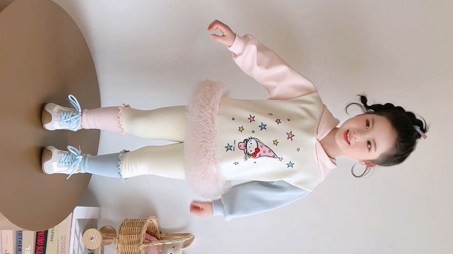 女童星星人打底裤连帽卫衣套装中小童春装