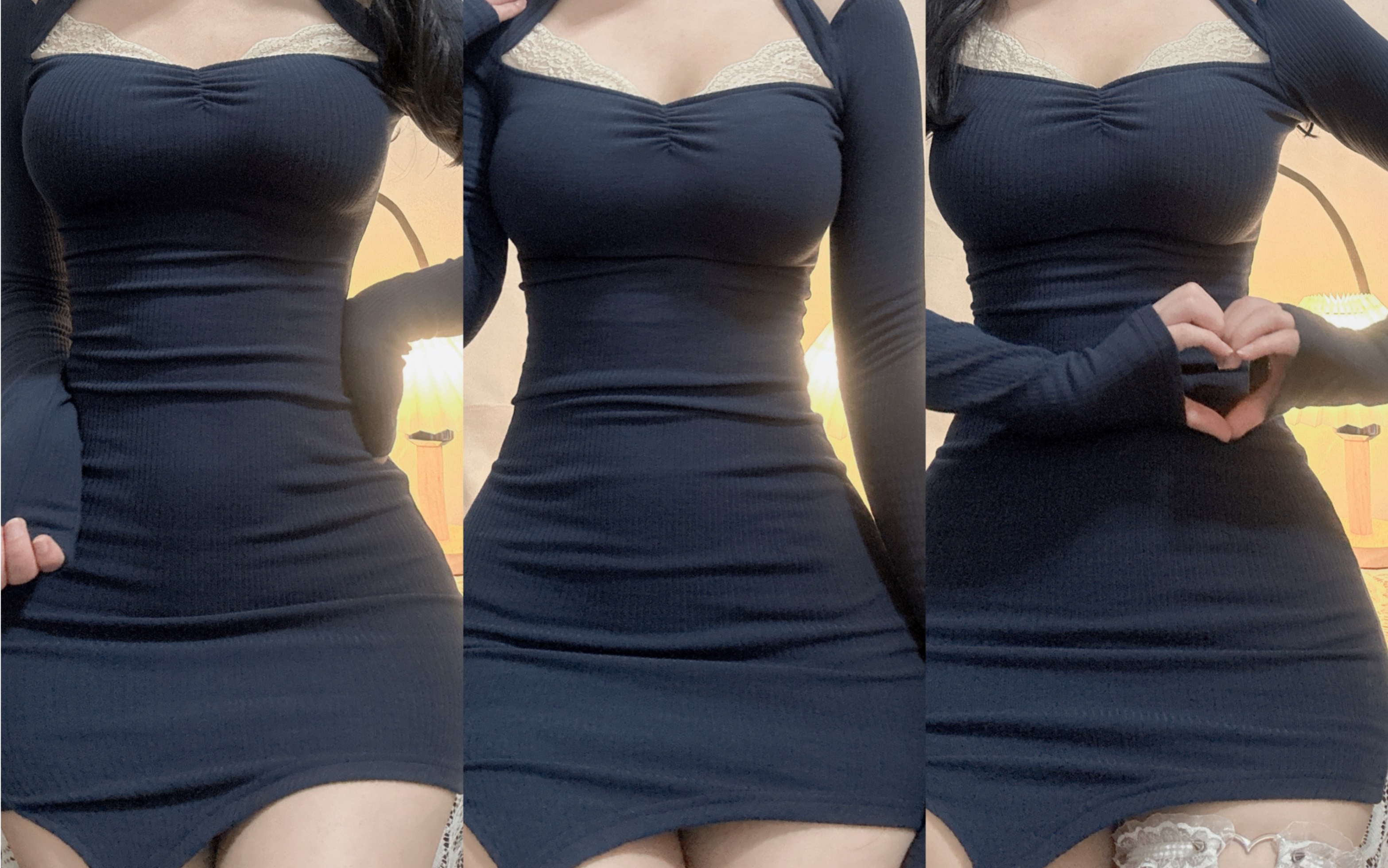 [Hourglass figure] Blue wrap dress quick look!