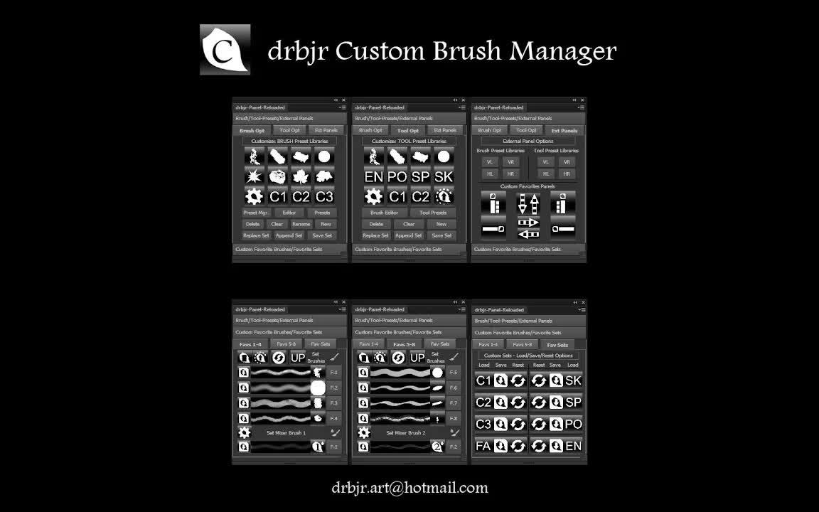 教程drbjr 自定义画笔管理器 photoshop cs6/cc 扩展blender