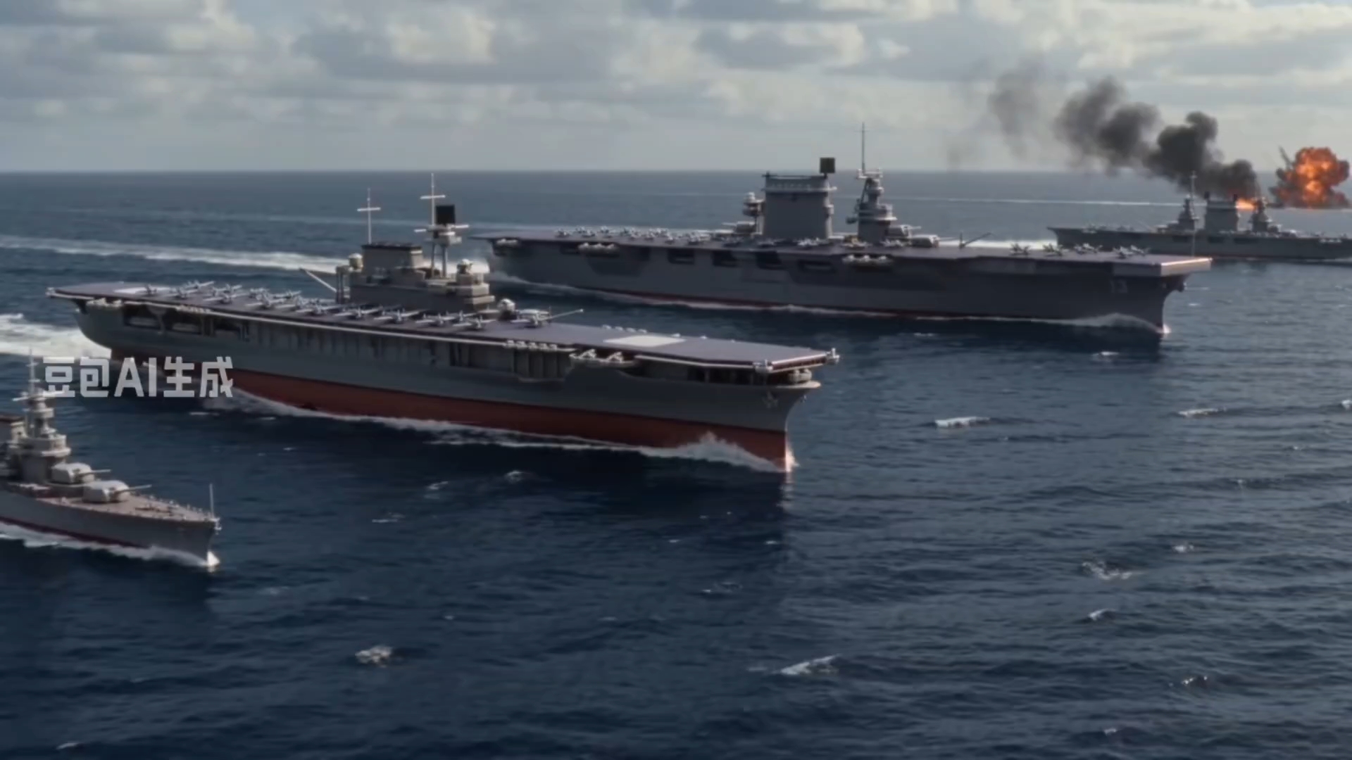 Ship Model Bean Bun Animation ~ Burning Guadalcanal