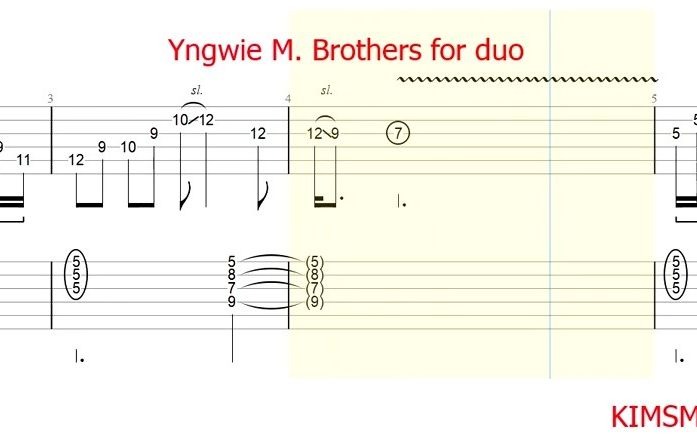 YNGWIE  Brothers for duo Free tabs