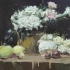 美术联考色彩静物教学示范-白玫瑰和葡萄