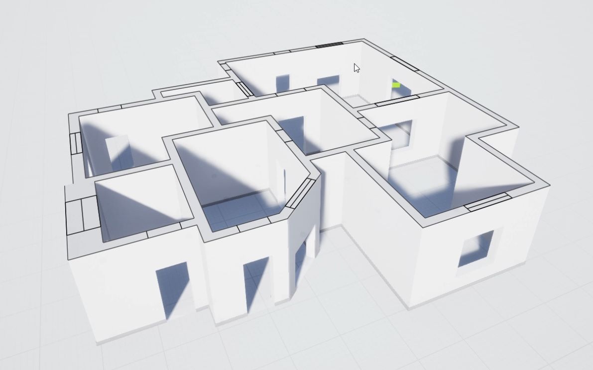 【UE4】户型绘制功能,踢脚线,门窗哔哩哔哩bilibili