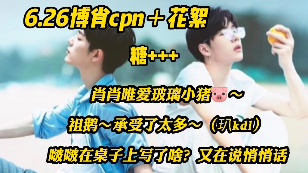 【博肖cpn+花絮】6.26双biao的肖肖‖肖肖的玻璃猪~烟和虫子都离远点……哔哩哔哩bilibili