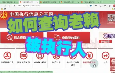 如何查询被执行人信息，怎么查老赖，执行信息公开网