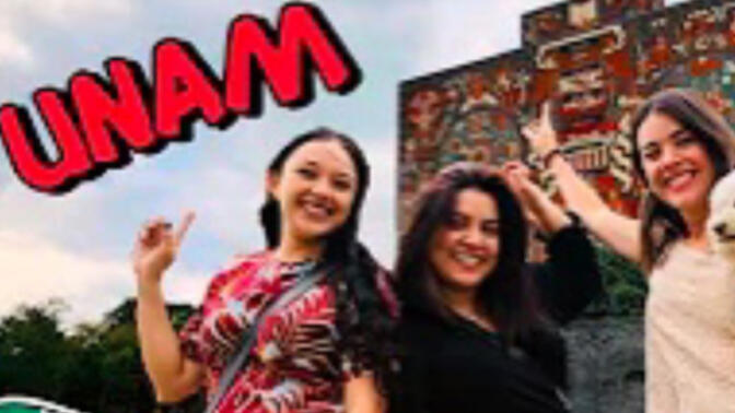 西班牙大表姐MONICA带你逛墨西哥最大最好的大学-UNAM 墨西哥国立自治大学