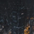夜间红外空中城市中的建筑物实拍视频素材
