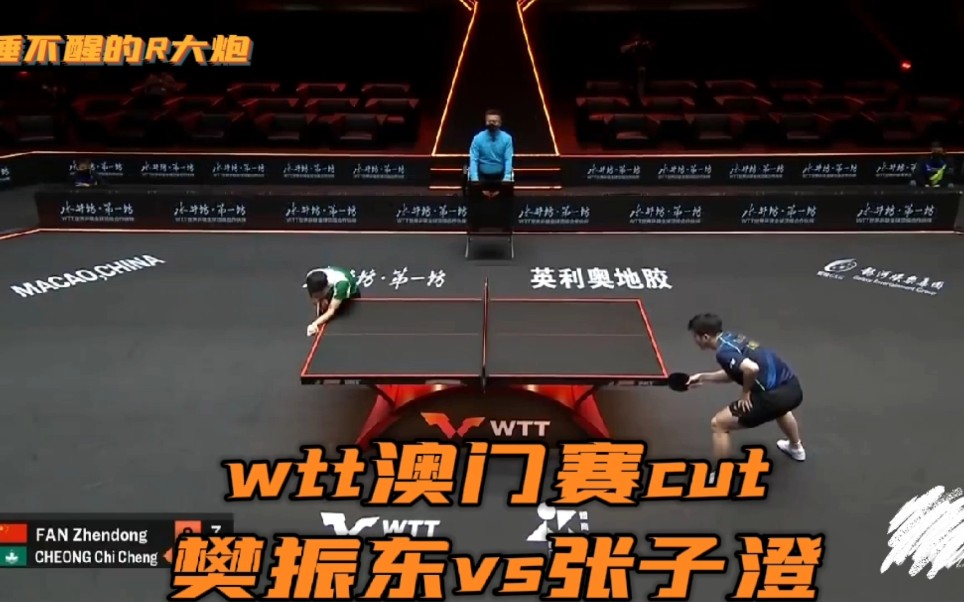 【wtt澳门之星cut】樊振东vs中国澳门队张子澄 一场实力悬殊过大的比赛_哔哩哔哩_bilibili