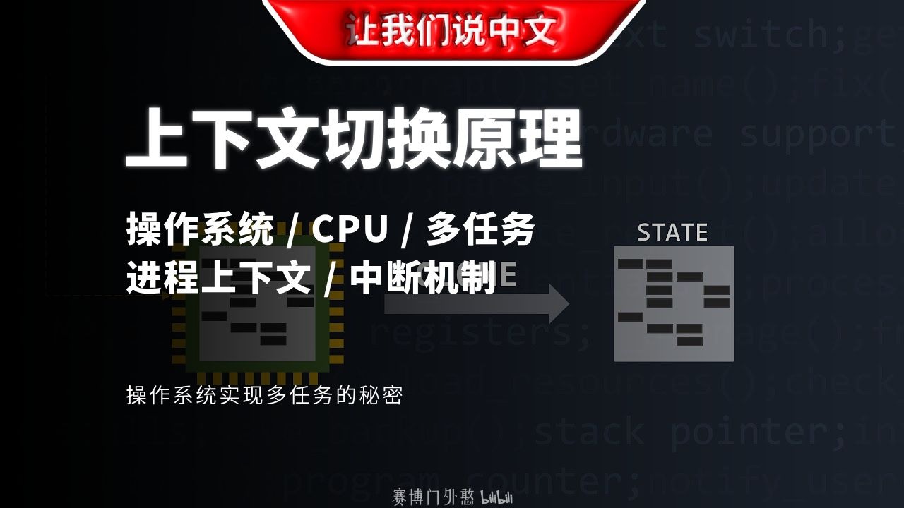 电脑为什么能边玩游戏边聊天？CPU这个骚操作，99%的程序员都说不清！| CPU / 多任务 / 进程上下文 / 中断机制
