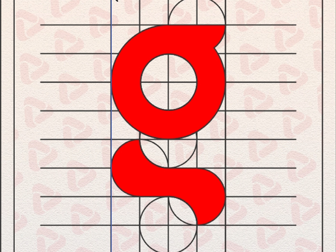 Illustrator网格系统标准化制作 字母G