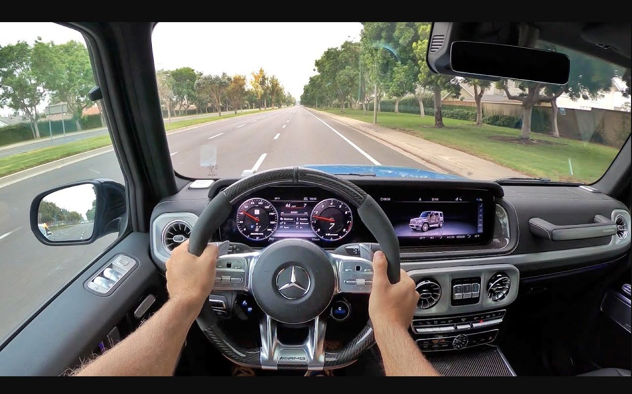 第一视角 2021 梅赛德斯·奔驰 - AMG G63 测试 驾驶 (双耳3D音频)