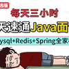 【金三银四】2025最新Java春招面试突击课（7天速成面试、跳槽版）MySQL、Redis、Spring全家桶...一周刷完你的offer就稳啦