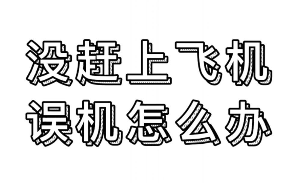 [乘机小知识]没赶上飞机误机怎么办?哔哩哔哩bilibili