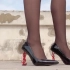 圣罗兰高跟鞋搭配黑色丝袜御姐风搭配