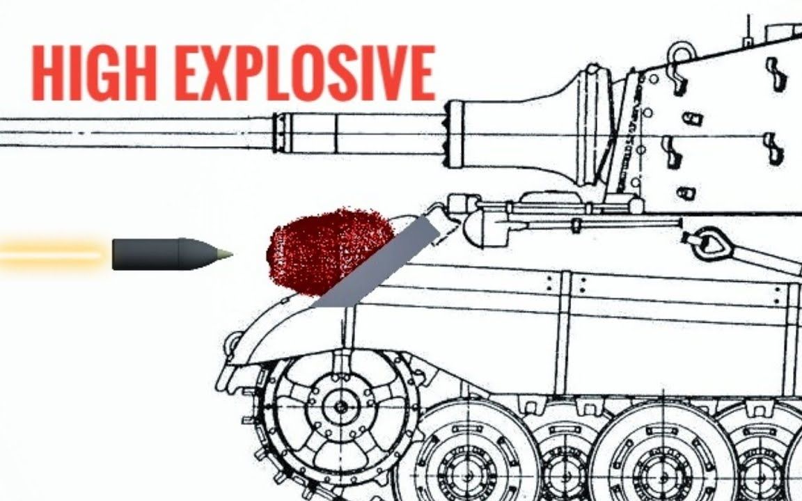 152mm高爆弹对虎王首上装甲的毁伤分析