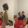女儿生气拿盆砸爸爸！爸爸反手就是打屁股，结果女儿“越挫越勇
