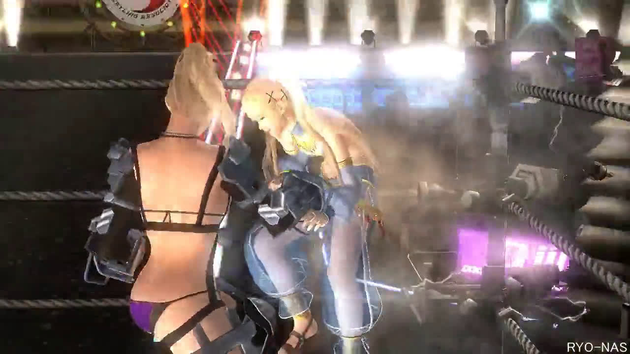 r向 doa5lr ryonamarie rose腹踏 belly punch kick