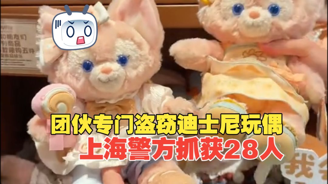 犯罪团伙专门盗窃上海迪士尼玩偶，28人被抓获涉案赃款超10万元