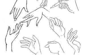 手绘漫画 怎样画好动漫人物的手 今天来一步一步教你五种不同手势的手的画法 其实很简单 哔哩哔哩