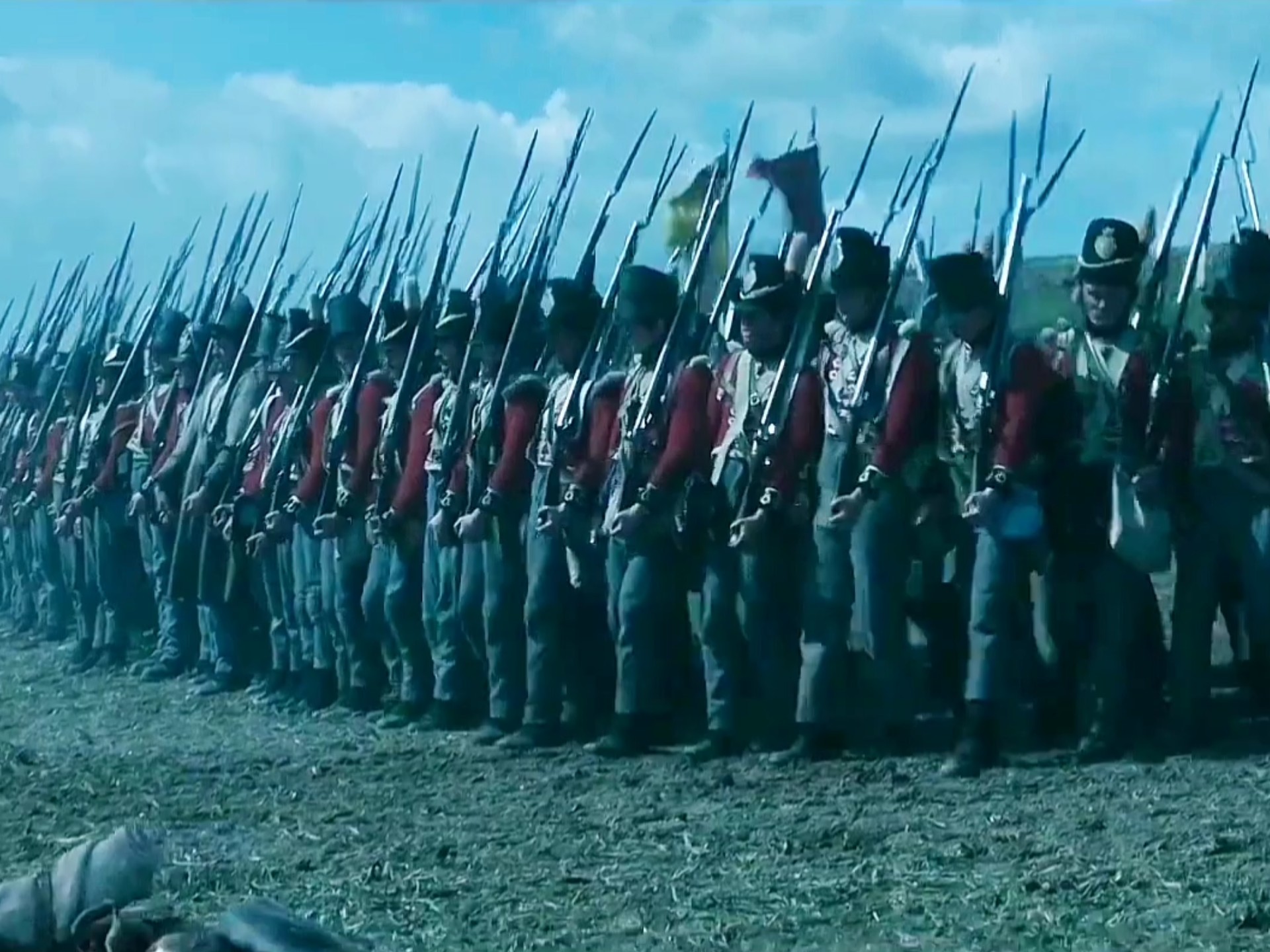 这是真实的“线列步兵”抵抗骑兵冲击