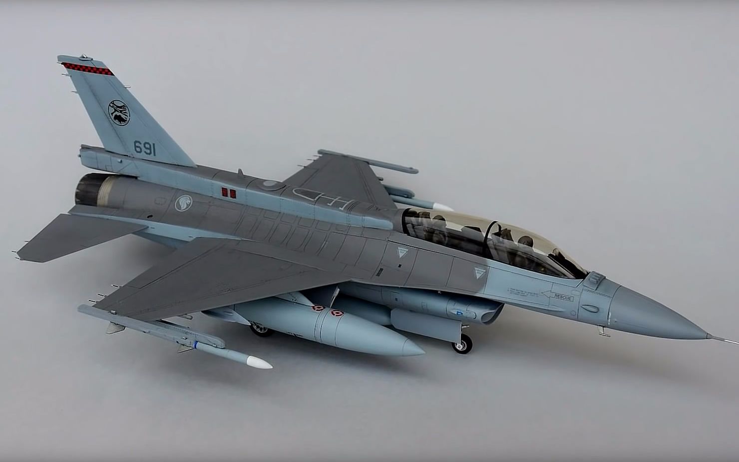 【Hasegawa】F16D Block52 战斗机模型制作哔哩哔哩bilibili