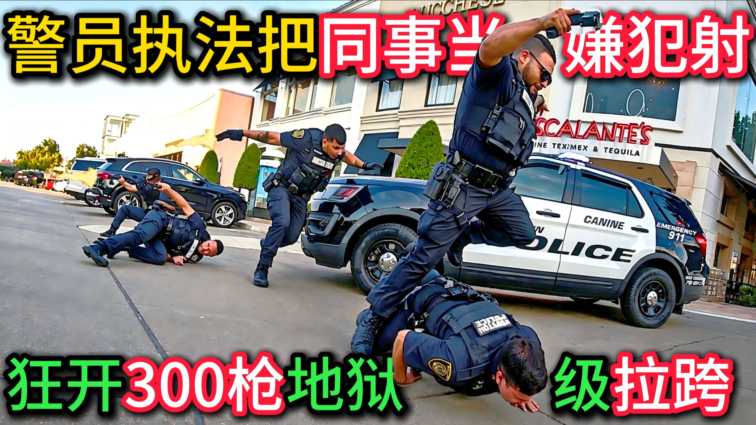 警员把同事当嫌犯扫射，狂开300枪重击拉跨，诞生新一代【传奇耐杀王】