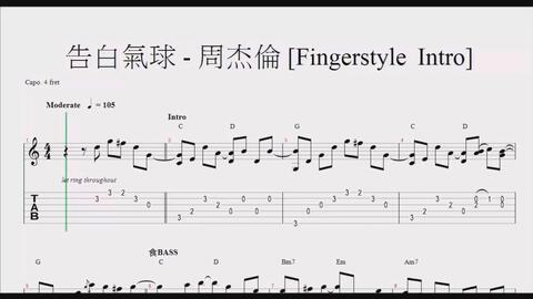 告白气球计算机曲谱_告白气球曲谱(5)