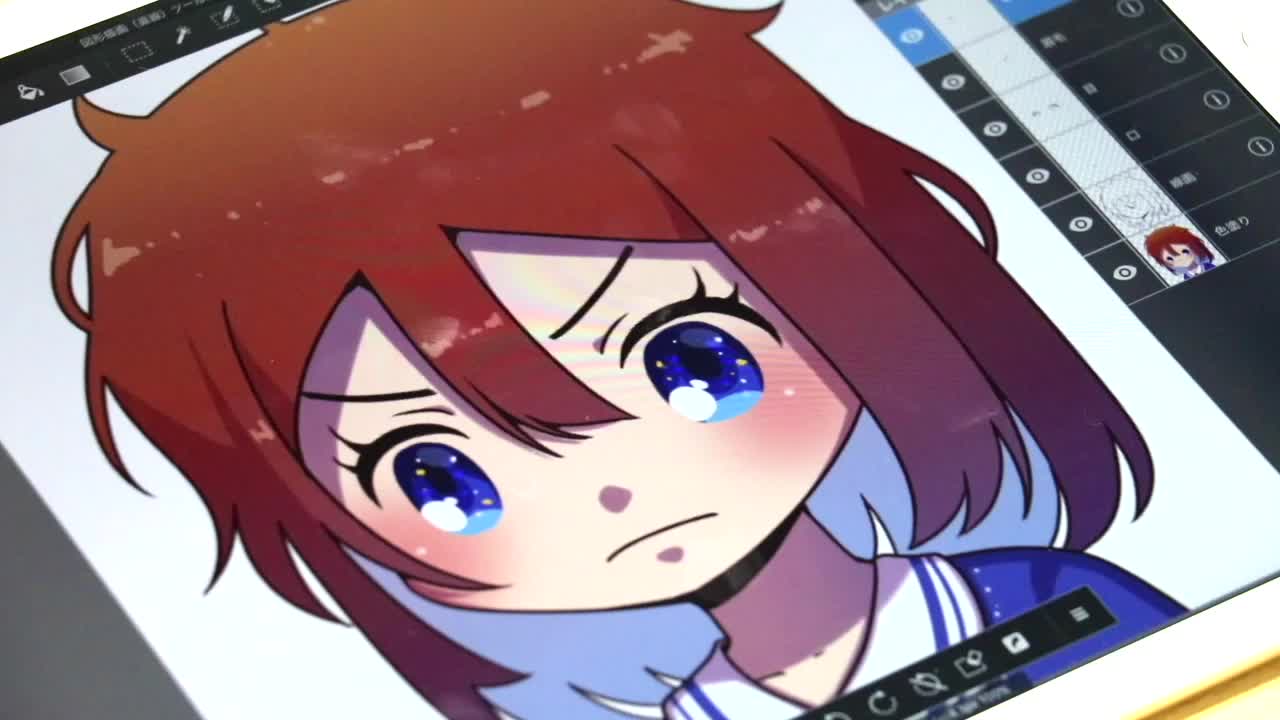 【medibangpaint pro】新功能网点变形 脸部示范