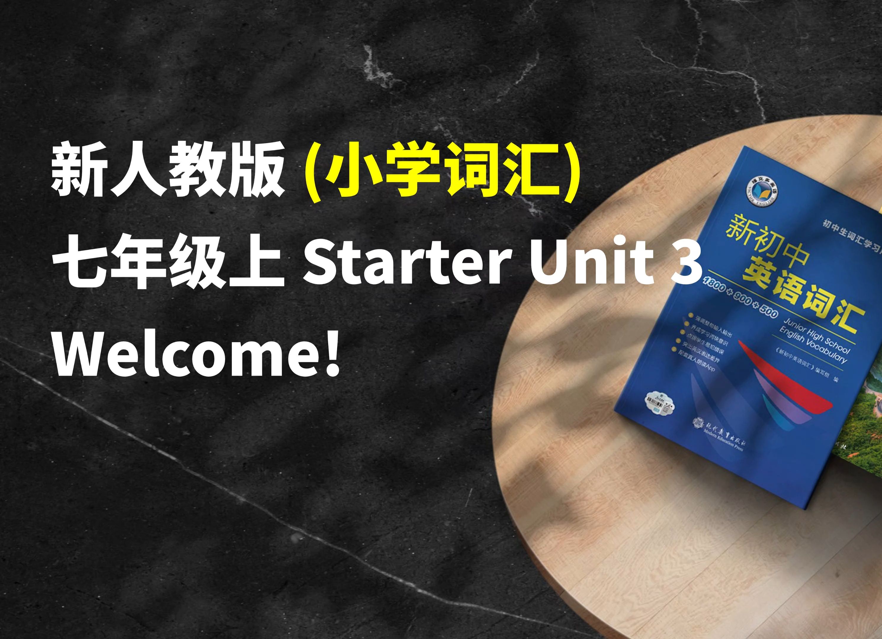 早读神器！新教材！24秋季新人教版七年级上 Starter Unit3 小学词汇