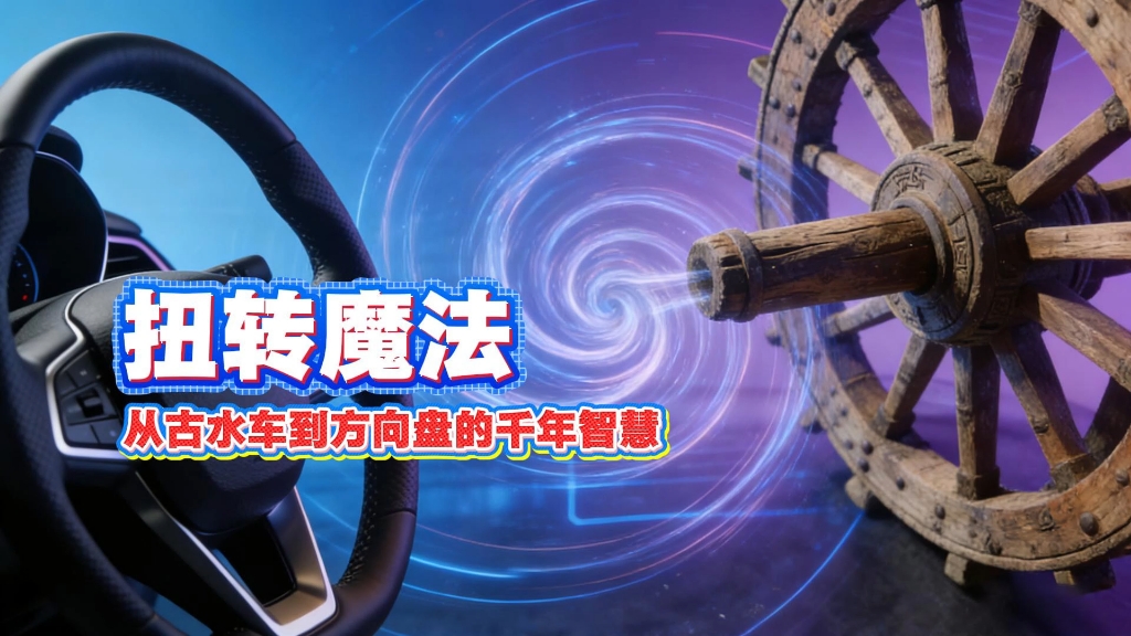 扭转魔法：从方向盘到古水车的千年力学智慧【趣说材力05】
