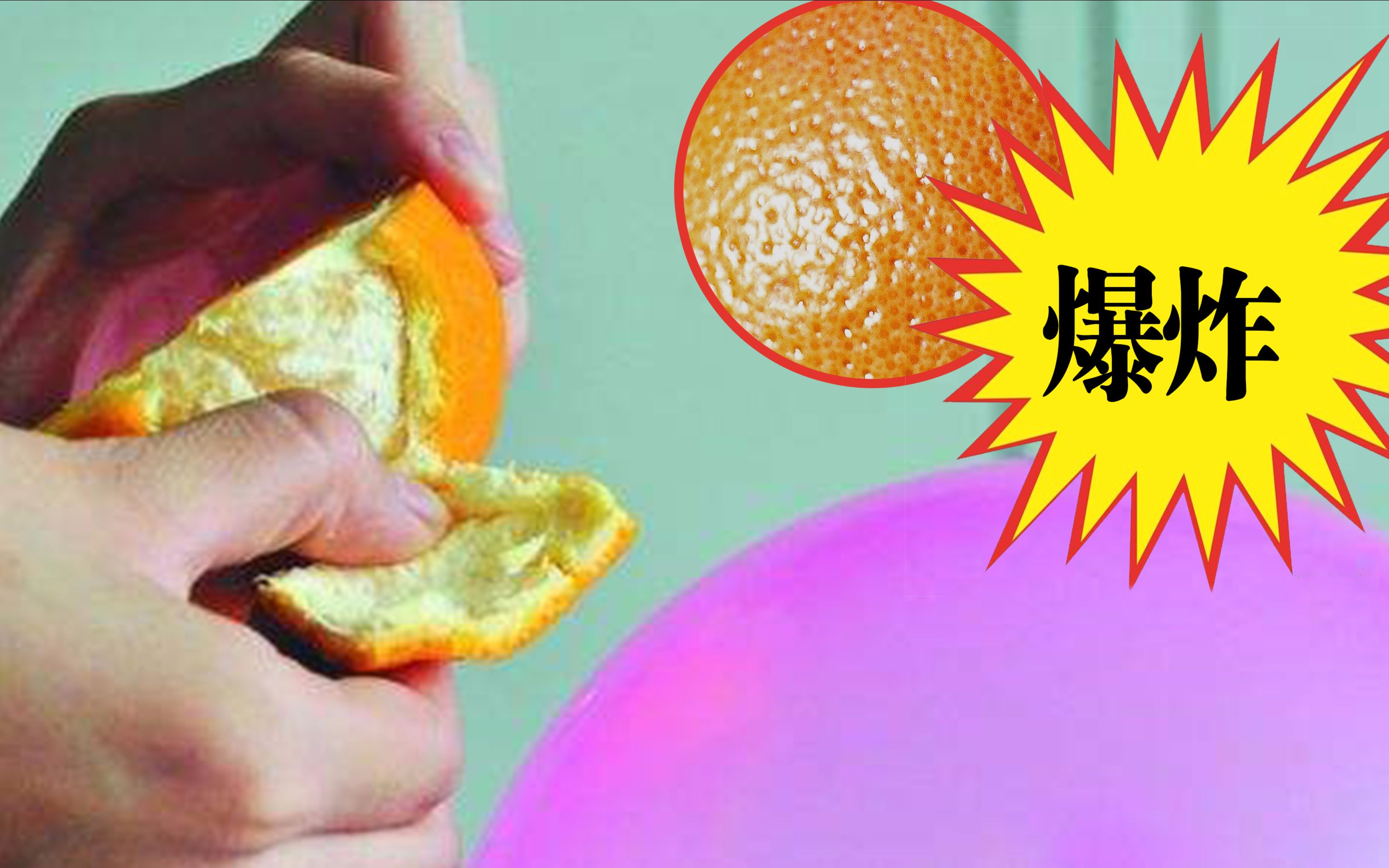 我买的橘子没想到遇到XX就爆炸了！难道橘子皮里含有危险物质吗