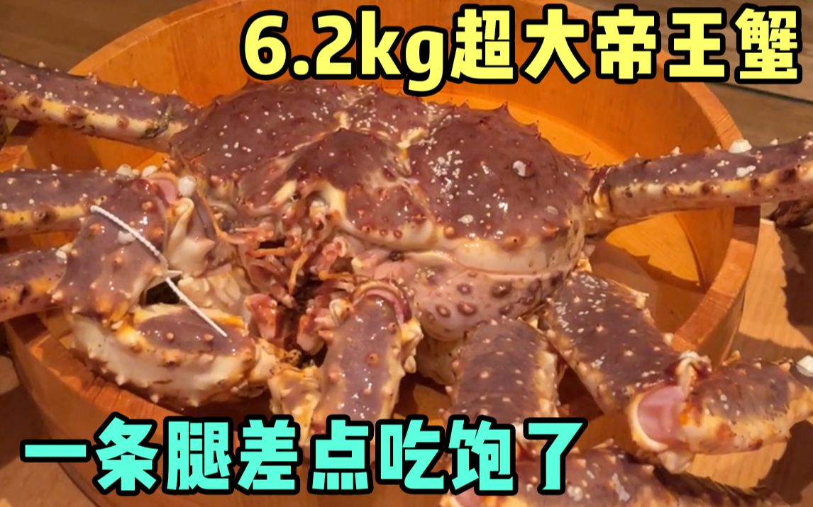 6.2公斤超大帝王蟹，得用澡盆子才装得下