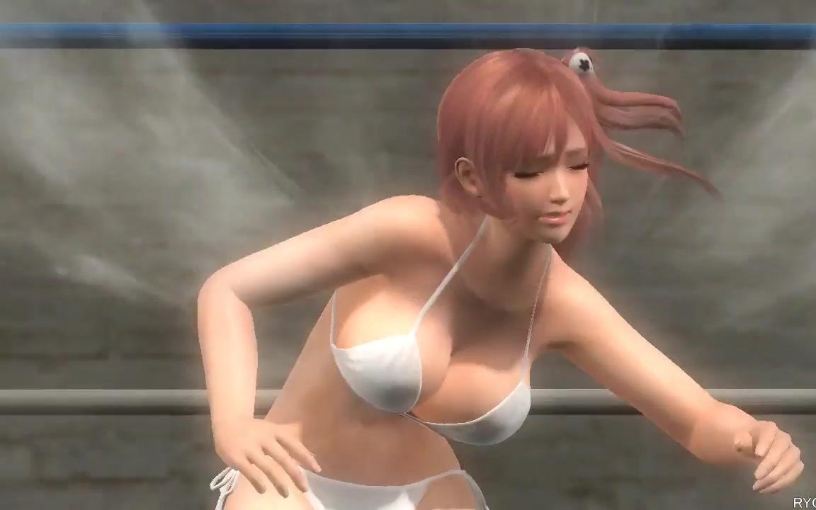 【doa5lr ryona】ほのか honoka 白ビキニ 主観视点っ