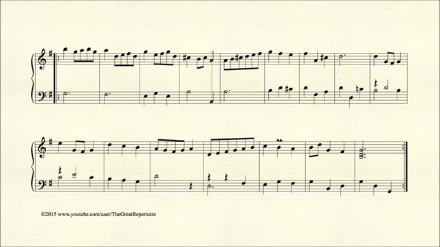 巴赫-《G大調小步舞曲》(鋼琴版)