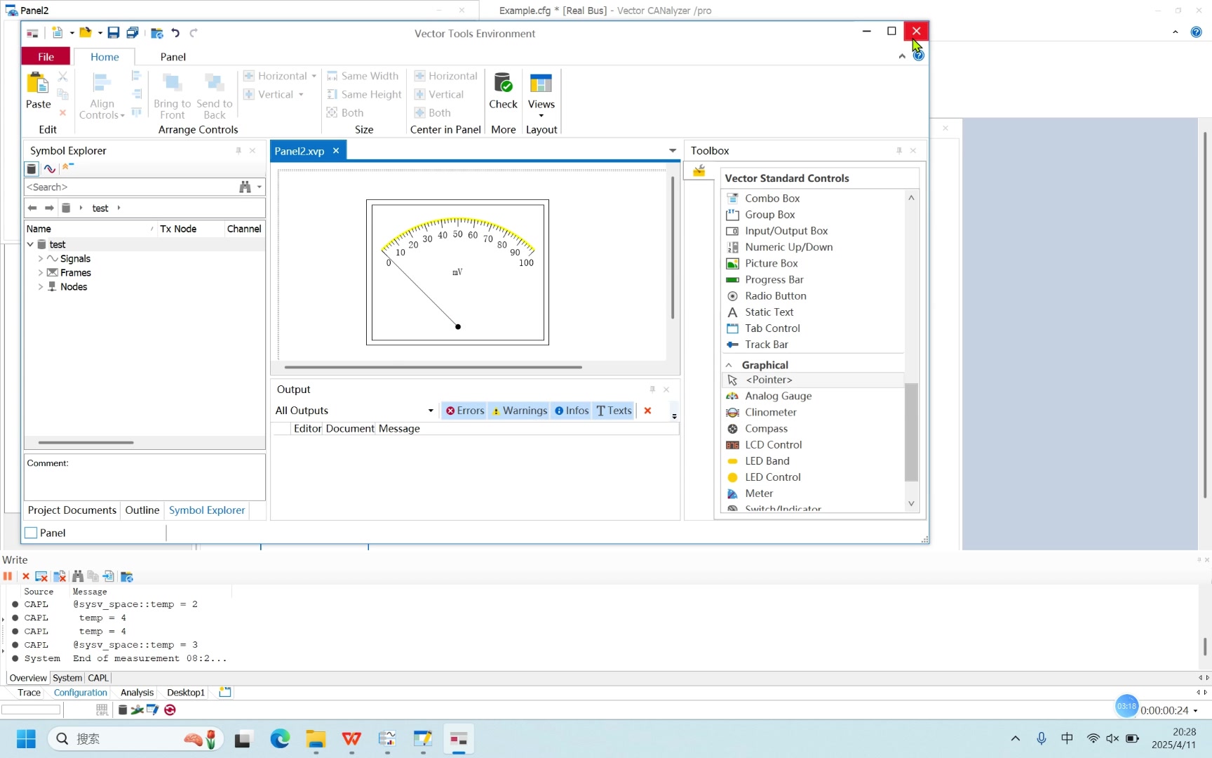 五分钟学CAPL - 5.3 系统变量关联 Panel