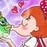 迪斯尼公主青蛙王子和Seegi公主但悲伤