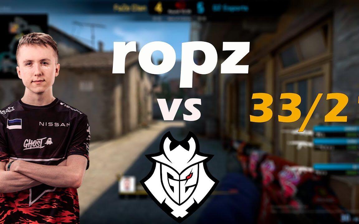 CSGOPOV FaZe ropz 33 21 vs G2 de in 哔哩哔哩