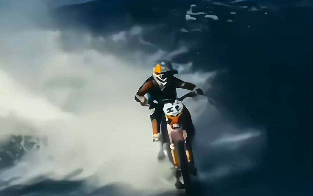 摩托车能在水上开，你敢相信么？